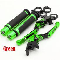 For HONDA CRF1000L CRF 1000L CRF1000 L 2016 2017 2018 Motorcycle Adjustable Folding Brake Clutch Levers Handlebar Hand Grips žalia