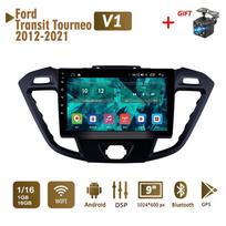 2 din Android automobilinis radijas, skirtas Ford Transit Tourneo Custom 2012-2021 Multimedia Carplay Auto WIFI galvos blokas stereo navigacija 2+32GB 1+16GB gray