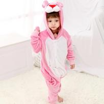 Rožinio Panteros Kombinezonas Vaikams Kigurumi Pižama Helovino Flanelinis Kalėdinis Cosplay Kostiumas 8 rožinė