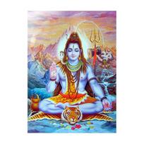 Spaudiniai Šiuolaikiniai sienų meno kūriniai Modulinis paveikslas Namų dekoras Abstraktus Indija Buda Hindu Gods Lord Shiva Portretas Tapyba Plakatai 30x40cm No Framed