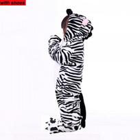 Kombinezonai gyvūnams Pižama Liūtas Triušis Onesie Mergaičių kombinezonas berniukams Vaiko zebra žirafos miegmaišis Vienetinis Cosplay kostiumas 5T gray