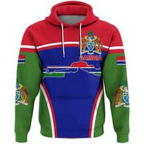 Afrikos Gambijos Žemėlapis Vėliava 3D Spausdinti Gobtuvai Vyrams Drabužiai Patriotiškas Sportinis Kostiumas Nacionalinis Herbas Grafiniai Megztiniai Vyriškas Gobtuvu Viršus M red