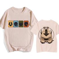 Madingi Mange marškinėliai Avataras Paskutinis oro valdovas Y2k marškinėliai Streetwear Appa Yip Laisvalaikio marškinėliai Hip Hop Harajuku Marškinėliai Viršutiniai drabužiai Marškinėliai Vyriški S beige