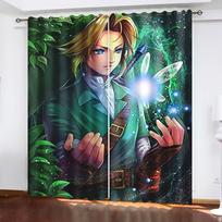 Zelda Užuolaida 100% Poliesteris Animacinis Atspalvis, Mielas 2 Vnt., Dekoravimo Rinkinys, Miegamasis, Svetainė, Namų Langas 150x166cm&Grommet Top