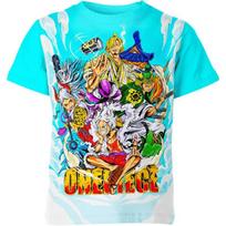 Vasarinis Naujas 3D skaitmeninis spausdinimas Japonų anime One Piece Vyriški apvalios apykaklės marškinėliai vaikams Gatvės mada Laisvalaikio Cosplay Viršutinė dalis 4XL gray