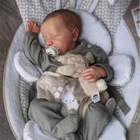 Atgimimo lėlė 45CM Imitacinis kūdikis Vinilas Minkštas žaislas Dovana Lėlė boy gray