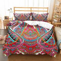 Bohemiškas mandalų patalynės komplektas su antklode, prabangus užvalkalas antklodei, dvigulė, Boho, Dekbedovertrek, 240x220, Šiaurės Amerika, Aukštos kokybės EU single(135x200cm) blue