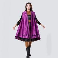 Halloween Frozen Princess Anna Elsa Adult Cosplay Masquerade Costume XXL purple