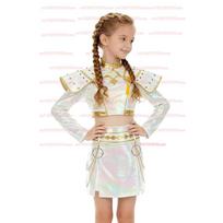 2025 Suaugusiųjų K-Pop Rumi/mira Cosplay Kostiumas Perukas Demono Medžiotojai Sceniniai Drabužiai Paltai Filmo Helovinas Korėja Grupės Idol Apranga Mergaitėms kids 130CM beige