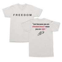 Įžeistas laisvės nereiškia, kad esate teisus Charlie Kirk Unisex marškinėliai L gray