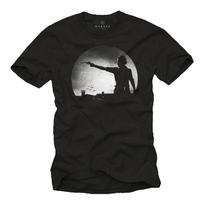 Cool Walking Zombie Mens T-Shirt with Rik Dead - Mens Negan Nerd Shirt M gray
