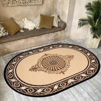 Europos Etninio Stiliaus Svetainės Kilimas Ovalus Retro Persiškas Kilimas Kavos Stalo Kilimėlis Sofos Grindų Kilimėlis 60*90CM gray