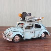 Naujas „Tin Beetle“ klasikinio automobilio modelis, retro automobilio RV modelis, rankų darbo dekoracija, vestuvių dovana 15x7x8cm gray