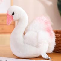 Dirbtinio paukščio lėlė gulbė povas erelis flamingas zoologijos sodo dovana dekoratyvinis ornamentas 25cm white