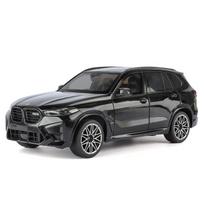 1/18 BMW X5M X5 visureigis lydinio prabangus automobilio modelis lietas metalas visureigiai automobilio modelis simuliacinis garsas ir šviesa vaikiškas žaislas dovana juoda