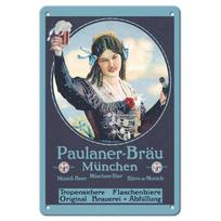 Brand Beer Metal Tin Signs Plaque Bavaria Wall Decoration Vintage Posters Iron Painting for Man Cave Home Cafe Garden Club Bar 20x30cm（7.8x11.8inch） gray