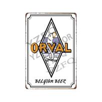 30X20CM Hoegaarden Orval Chouffe Alaus Skardos Ženklas - Vintažinė Metalo Plokštelė, Puikiai Tinka Baro/Pubo/Virtuvės/Namų/Kavos Sienos Dekoro Plakatui 20x30cm（7.8x11.8inch） gray