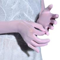 Ultra-thin Gloves for Women and Girls in Theme Party Comfortable to Wear Elastic Nightclub Tulle Long Gloves Summer rožinė