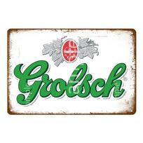 Grolsch Lager alaus metalinis plakatas skardinės lentelės sienos meno tapyba dekoratyvinė plokštelė baro užeigos klubo namų dekoras meno reikmenys YK052 20x30cm（7.8x11.8inch） green