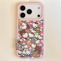 Sanrio Hello Kitty Melody Rožinis Mielas Animacinių Filmukų Raštas Stiliaus Telefono Dėklas Skirtas iPhone 17 16 15 14 13 12 11 Pro Max Merginos Dovana TPU Dangtelis iPhone17 Pro