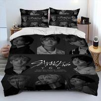 3D Stray Kids Kpop Dainininkas Žvaigždė Lovos Patalynės KomplektasAntklodės Užvalkalas Lovos Komplektas Antklodės Užvalkalas Pagalvės UžvalkalasKarališko Dydžio Karalienės Dydžio Vienvietis Dydis Berniukams Mergaitėms Suaugusiems EU Single(135*200cm)3pcs gray