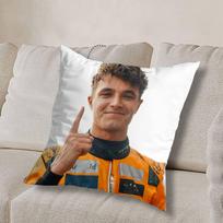 Lando Norris Pirmas lenktynėse pagalvės užvalkalas svetainės sofos pagalvės užvalkalas miegamojo kambario lovos pagalvės užvalkalas namų dekoracija 30cmx30cm white