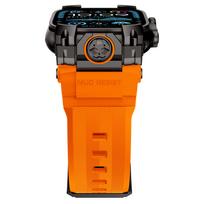 Silikoninė vyriška apyrankė Apple Watch Ultra 3 49mm, guminis sportinis dirželis iWatch Ultra 2 1 49MM, metalinis jungiklis, laikrodžio dirželis for Ultra 3 49mm orange