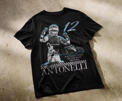 Formula 1 Kimi Antonelli Marškinėliai Unisex Marškinėliai S gray