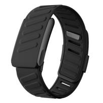 Atsparus vandeniui sportinis silikoninis dirželis Whoop 5.0 dviejų spalvų keičiamoji apyrankė su spaudžiamo mygtuko sagtimi ECG version 5.0 juoda