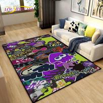 Splatoon žaidimo animacinis kilimas svetainei, miegamojo dekorui, zoniniai kilimai, virtuvės neslystantis grindų kilimėlis, kilimas, gimtadienio dovana, plakato kilimėlis 40cm x 60cm gray