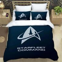 Animacinis Star Trek Logotipas Antklodės Užvalkalas Pagalvės Užvalkalas Patalynės Komplektas Berniukų Mergaičių Miegamojo Dekoras Vaikų Dovana Viengulis Dvigulis Karališko Dydžio (135x200cm)