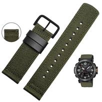 Skirta Casio PRG-600YB PRG-650 PRW-6600 GA2000 Nailono dirželis Atsparus vandeniui Laikrodžio dirželis Apyrankė Nailoninis laikrodžio dirželis ilgesnis Dirželis 24mm 24mm gray