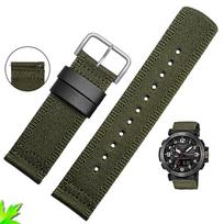 Skirta Casio PRG-600YB PRG-650 PRW-6600 GA2000 Nailono dirželis Atsparus vandeniui Laikrodžio dirželis Apyrankė Nailoninis laikrodžio dirželis ilgesnis Dirželis 24mm 24mm gray