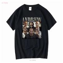 Andrew Tate Vintažiniai marškinėliai Medvilniniai Retro Gerbėjų Prekės S 5XL vintažiniai Išskalbti Universalūs madingi Minkšti Unisex su grafika Kvėpuojantys XL black