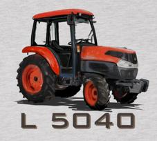 Kubota L5040 Traktoriaus Marškinėliai Vasariniai Medvilniniai Trumpomis Rankovėmis Apvalia Kaklo Iškirpte Vyriški Marškinėliai Nauji S3XL M black