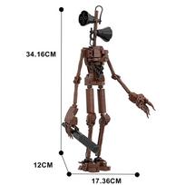 MOC Klasika Siaubo Žaidimo Scena Siren Head Klasikinis Mechaninis Monstras Statybinių Blokelių Surinkimo Modelis Mechaninis Robotas Berniuko Žaislas Dovana black