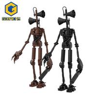 MOC Klasika Siaubo Žaidimo Scena Siren Head Klasikinis Mechaninis Monstras Statybinių Blokelių Surinkimo Modelis Mechaninis Robotas Berniuko Žaislas Dovana