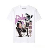 Vienas Gabalas Nico Robin  Velniukas  (Velnias vaikas)  Retro Veidų Koliažas Vintažiniai Per dideli Balti Marškinėliai | Shonen Anime Gerbėjams Unisex Gatvės Stiliaus Marškinėliai XL gray