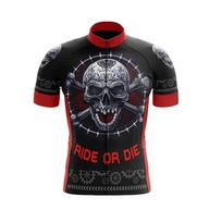 Kaukolės rašto dviratininko aprangos komplektas Vasaros trumpomis rankovėmis dviratininko drabužiai MTB dviračio uniforma Maillot Ropa Ciclismo Vyriški dviračių drabužiai M