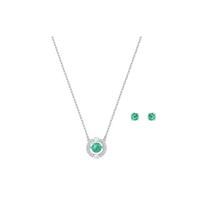 Swarovski Sparkling Dance Žali Auskarai su Širdies Ritmo Motyvu Karoliai Rinkinys Moterims Papuošalai 5516965 Box (Random Color) white