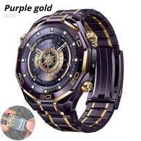 Titano dirželis Huawei Watch Ultimate 1/2 Metalo apyrankė Huawei Watch GT2 GT3 GT4 GT5 GT6 Pro 46mm Laikrodžiui 5 46mm Laikrodžio dirželis Huawei Ultimate 1/2 violetinė