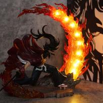 Demon Slayer Anime Figūrėlės Tsugikuni Yoriichi Veiksmo Figūrėlė Su Šviesa PVC 23cm Statula Figūrėlė Modelis Lėlės Žaislai Kalėdinės Dovanos gray
