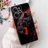 6.67  dėklas Realme 14 5G telefonui, skaidrus madingas prabangus gėlės mielas animacinis paveikslėlis, minkštas TPU Funda, skirtas Realme RMX5075 telefono dėklui Realme 14 5G gray