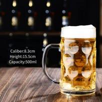 Craft alaus puodelis Didelės talpos stiklinis alaus iš čiaupo puodelis Šaltų gėrimų puodelis Asmeninis alaus iš čiaupo stiklinis puodelis Šventės Baro aksesuarai 270-1000ml