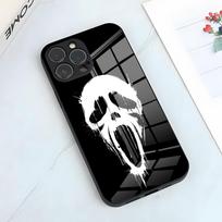 Ghost Face Scream Phone Case For IPhone 17 Pro Max 15 Pro 16 14 Plus 12 13 Mini 11 Pro Shockproof Glass Cover iPhone13 Pro gray