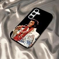 E-Elvis P-Presley Dainininko telefono dėklas Samsung S25 S24 S23 S22 S21 Plus Ultra A56 A36 A26 A16 Blizgus HD Kietas PC Dangtelis SamsungA26