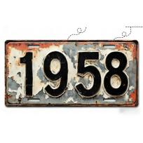 Metalinis ženklas Aliuminio numerio ženklas Žyma Poliruotas metalas Priekinė automobilio plokštelė Atspari blukimui Lengvai montuojamas Tinka automobiliams BaruiD Plokščias 15x30cm(5.9x7.8inch)