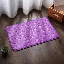Neslystantis vonios grindų kilimėlis Storas dušo durų kilimėlis Patvarus vonios grindų kilimas 40*60cm violetinė