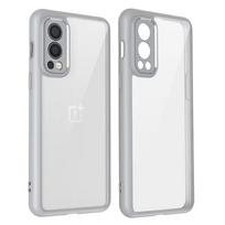 Dėklas OnePlus Nord 2, Dėklas telefonui OnePlus Nord2 5G, 1+ Nord2 Atsparus smūgiams Silikoninis Bamperis Oro Pagalvėlė Skaidrus Matinis Galinis Dangtelis Kietas OnePlus Nord 2 5G white