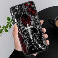 Telefono dėklas Samsung A17 A55 A16 A56 A35 A15 A53 A54 A33 A34 A25 A05S A52 A52S A07 A26 A06 Gotikinis Cyber Sigil Kryžius A16 5G gray